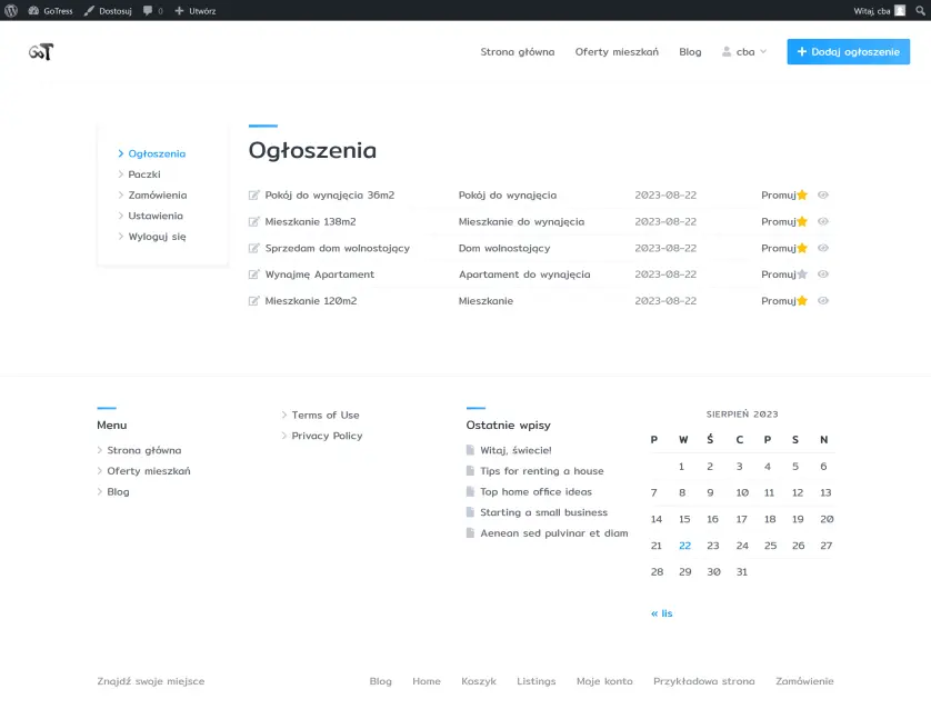 System dodawanie promowania - Serwis